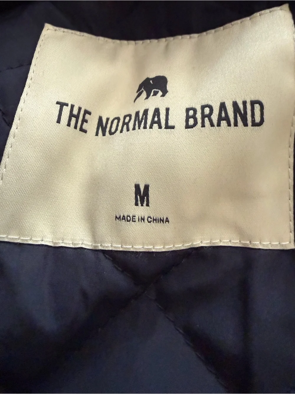 The Normal Brand Navy Bomber-Style Varsity Jacket